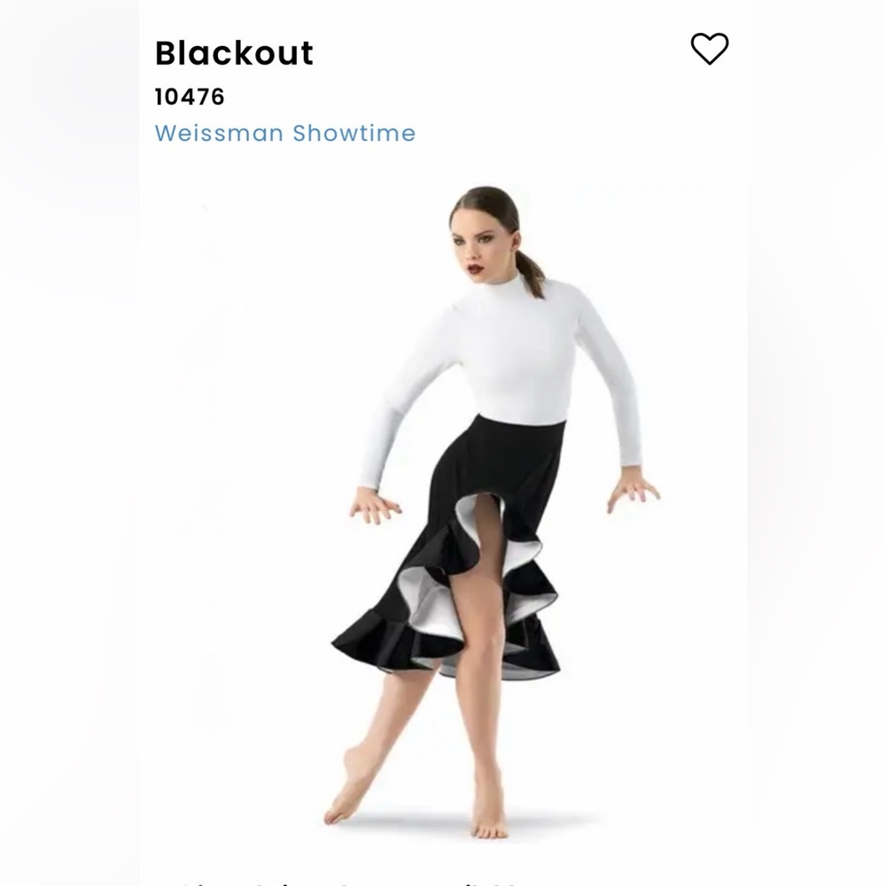 Weissman Elegant Black and White High-Low Skirt